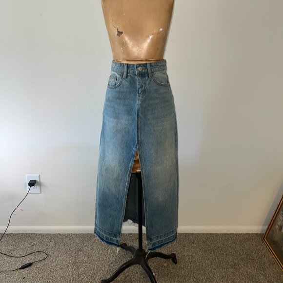 BDG Urban Outfitters Mandi A-Line Denim Maxi Skirt Size XS - Picture 7 of 16